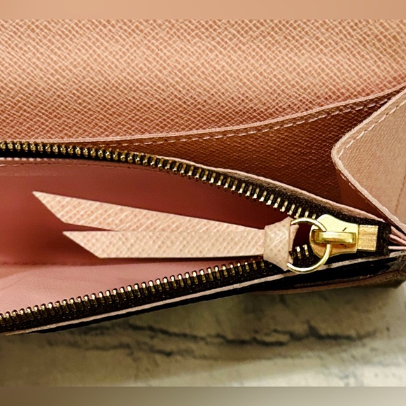 SOLD! ❌ Louis Vuitton Brown Damier Caissa Wallet With Pink Interior & Dust Bag - Picture 5 of 16